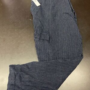 NWT Women’s Old Navy Blue Pinstripe Cargo Joggers - Large
